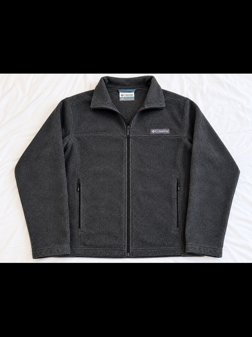 Columbia Men's Charcoal Full-Zip Fleece Jacket